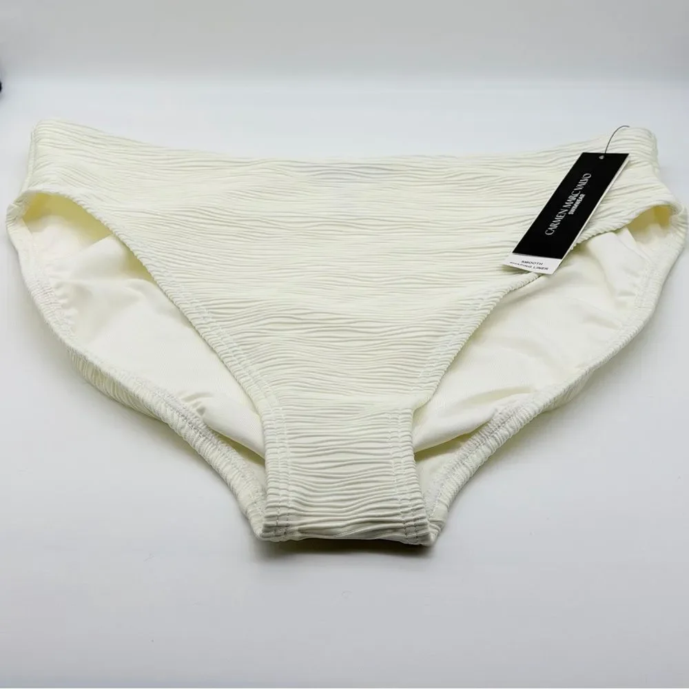 NWT Carmen Marc Valvo Ivory Bikini Bottom XL
